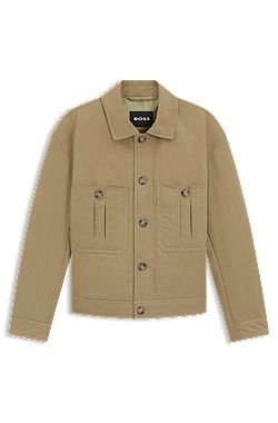 Water-repellent jacket in peached fabric