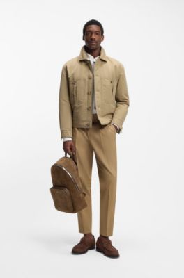 Water-repellent jacket in peached fabric, Beige