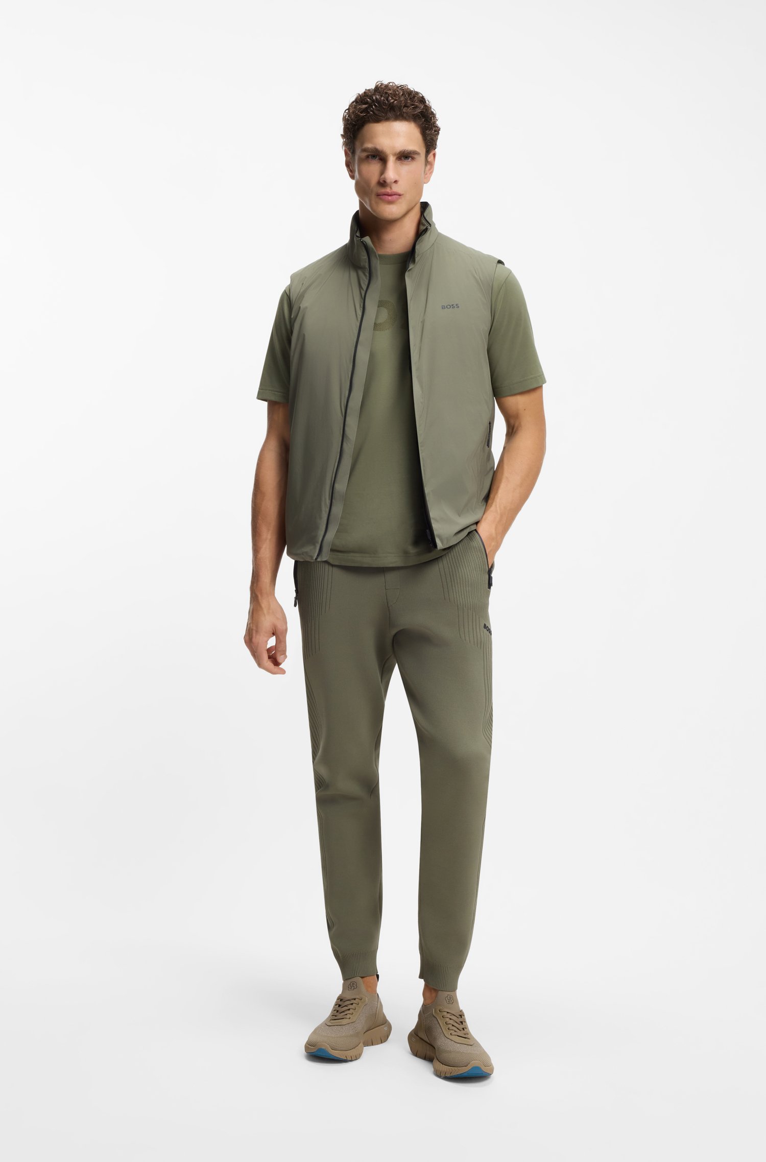Boss Relaxed-fit T-shirt in stretch cotton with tonal logo herr – bild 2
