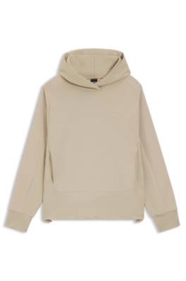 Cotton-blend hoodie with contrast panels 1