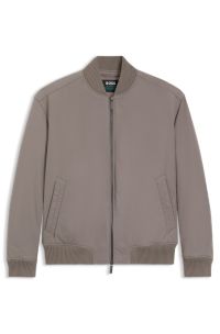 BOSS x ASTON MARTIN bomber jacket in water-repellent twill, Light Grey