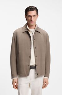 BOSS x ASTON MARTIN wool-blend jacket, Light Brown