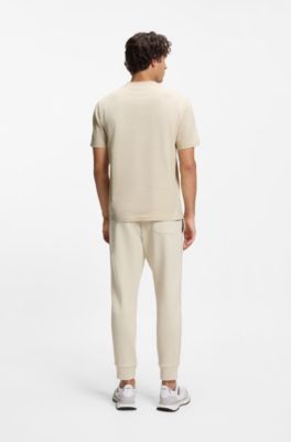 Cotton-jersey T-shirt with tennis-themed artwork, Natural