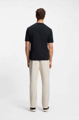 Cotton-jersey T-shirt with tennis-themed artwork, Dark Blue