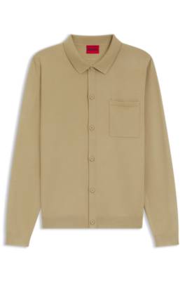 Regular-fit knitted jacket with ribbed trims 4