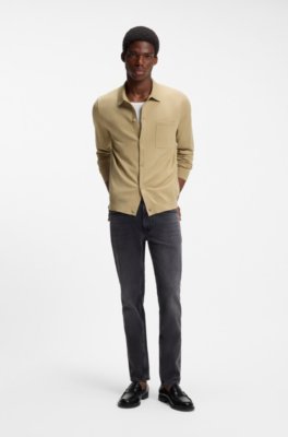 Regular-fit knitted jacket with ribbed trims 2