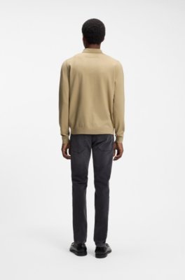 Regular-fit knitted jacket with ribbed trims 3