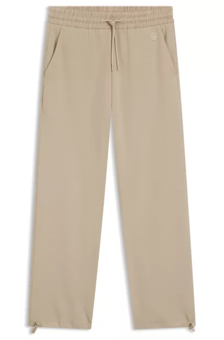 Cotton-blend tracksuit bottoms with contrast waistband