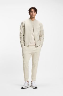 Cotton-blend sweatshirt with tennis-themed logo, Natural