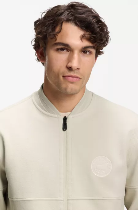 Cotton-blend sweatshirt with tennis-themed logo