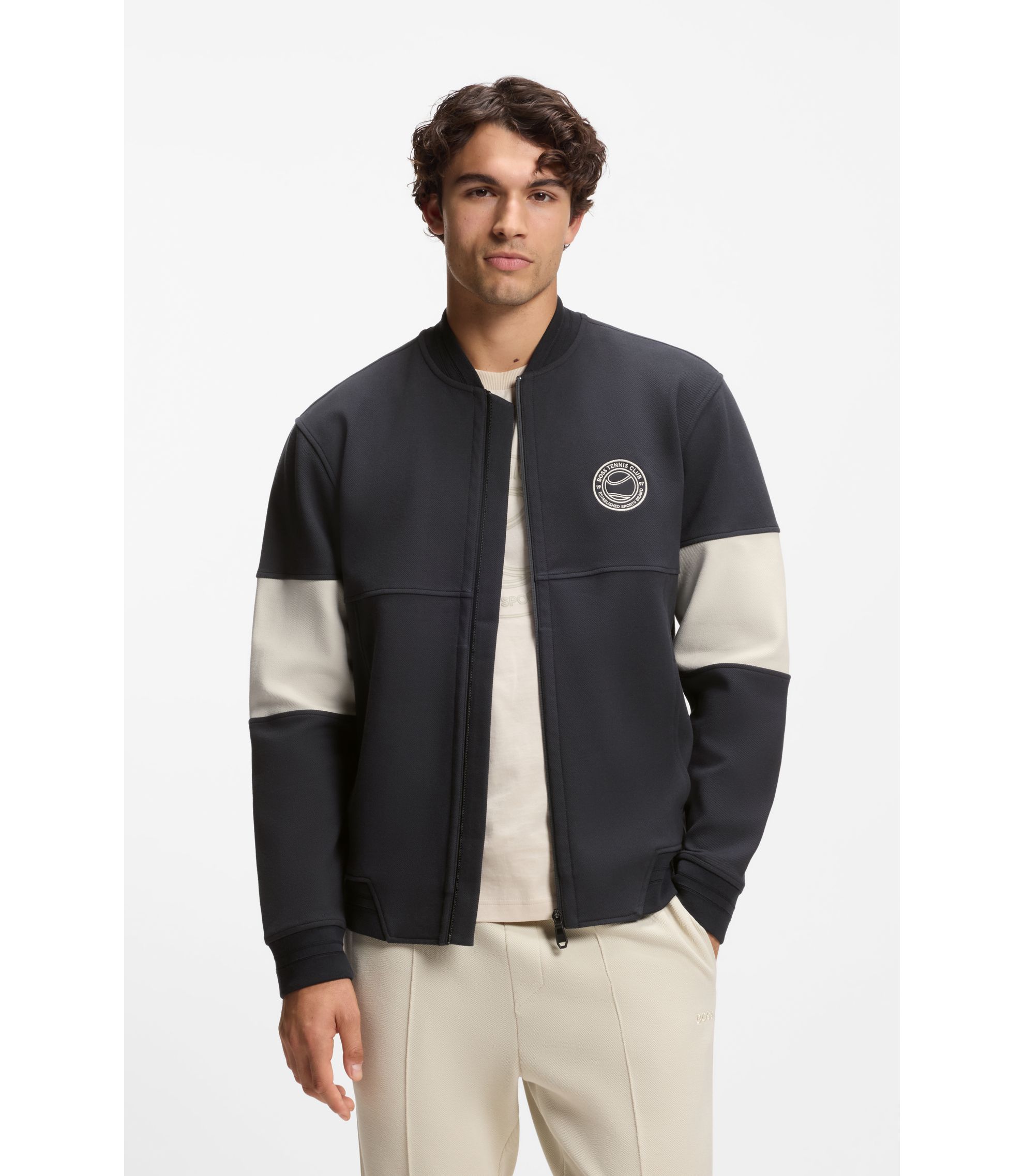 Sweatshirt aus Baumwoll-Mix mit Tennis-Logo