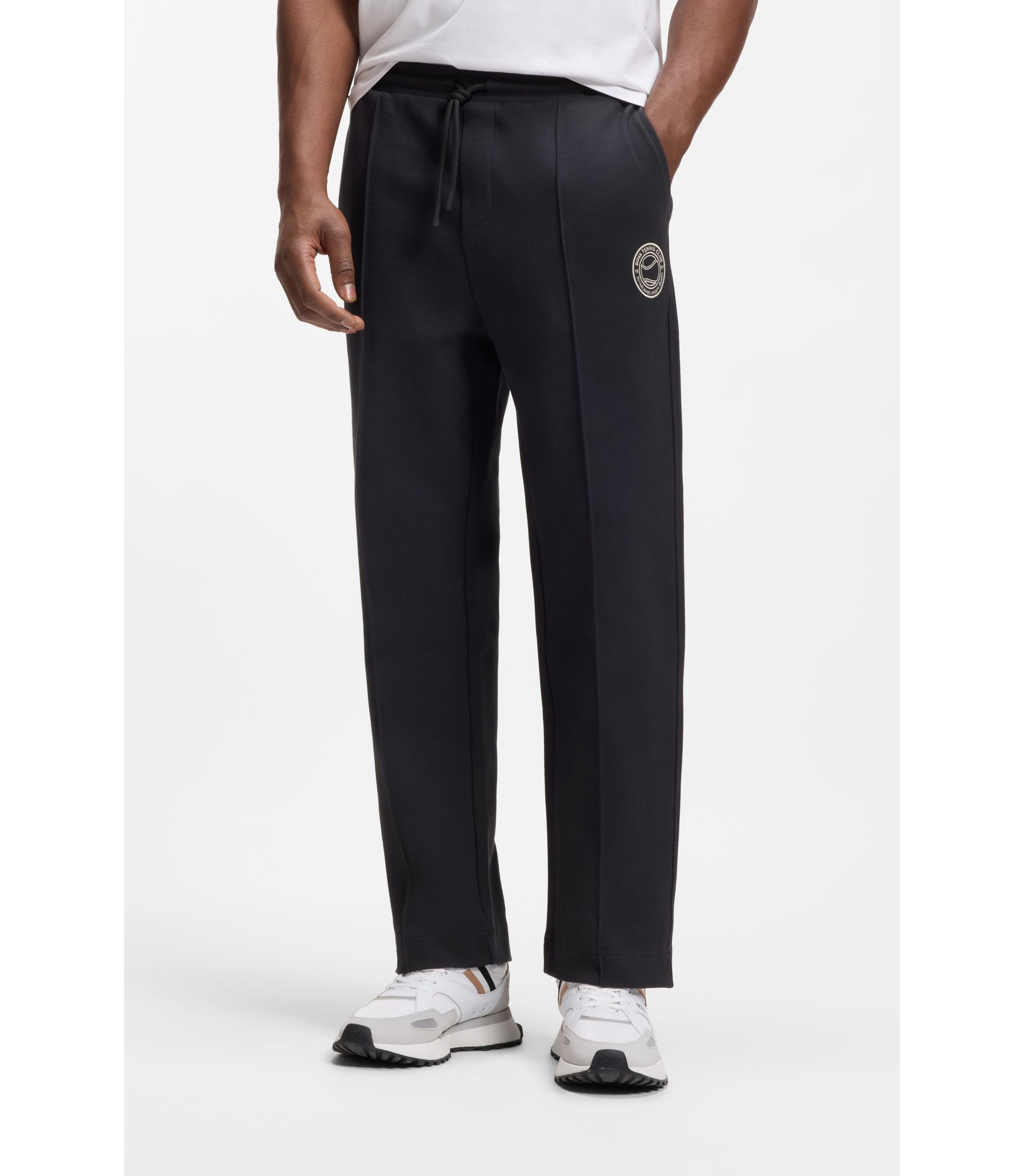 Jogginghose aus Baumwoll-Mix mit Tennis-Logo