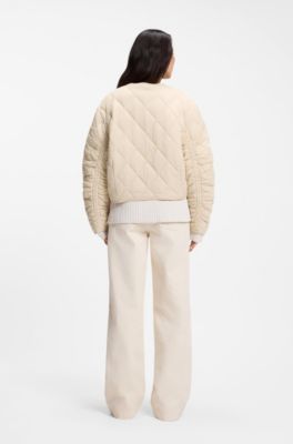 Water-repellent jacket with diamond quilting, Light Beige