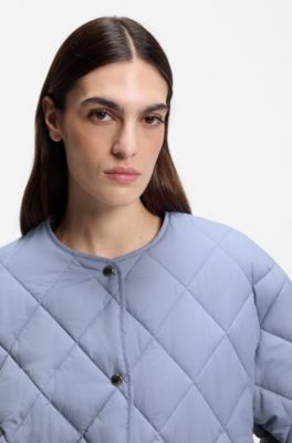 Water-repellent jacket with diamond quilting, Light Blue