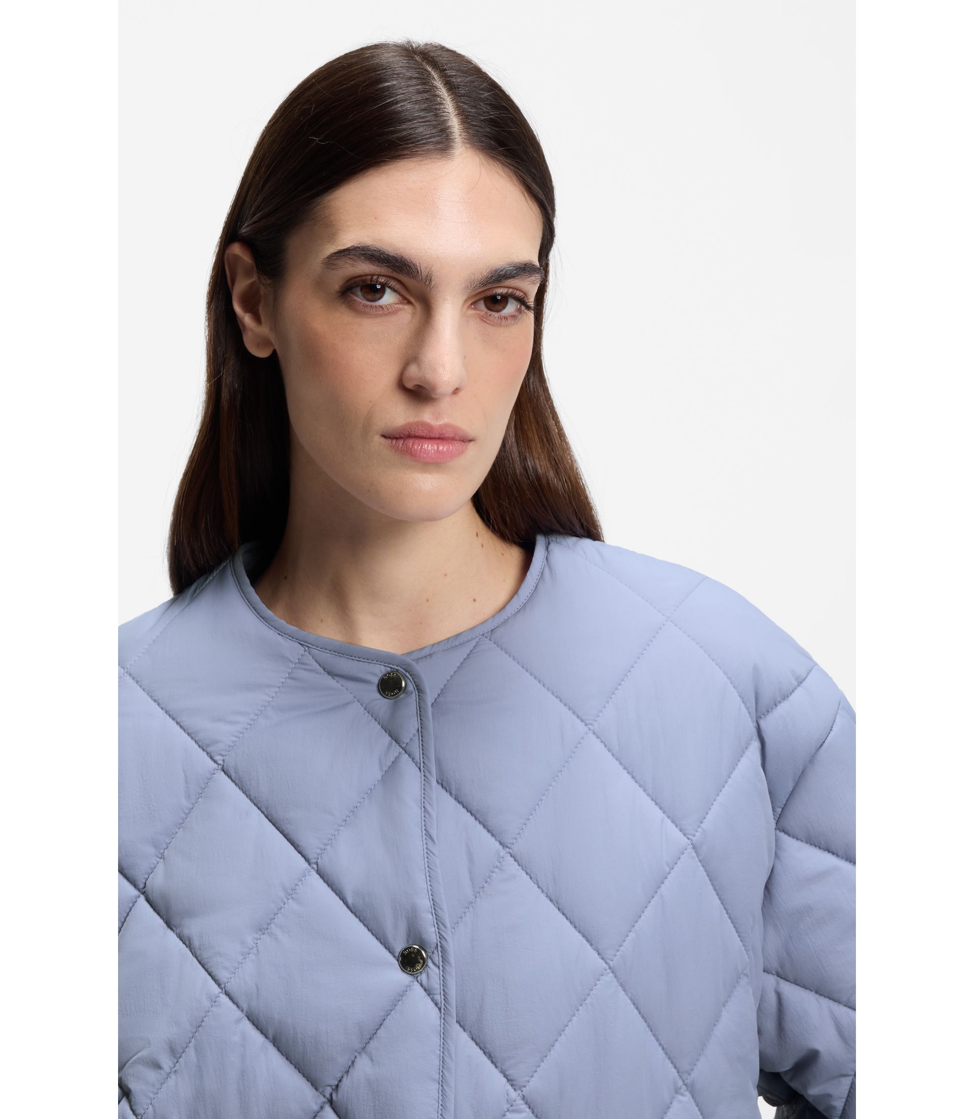 BOSS - はっ水ジャケット ダイヤモンドキルティング - ライトブルー