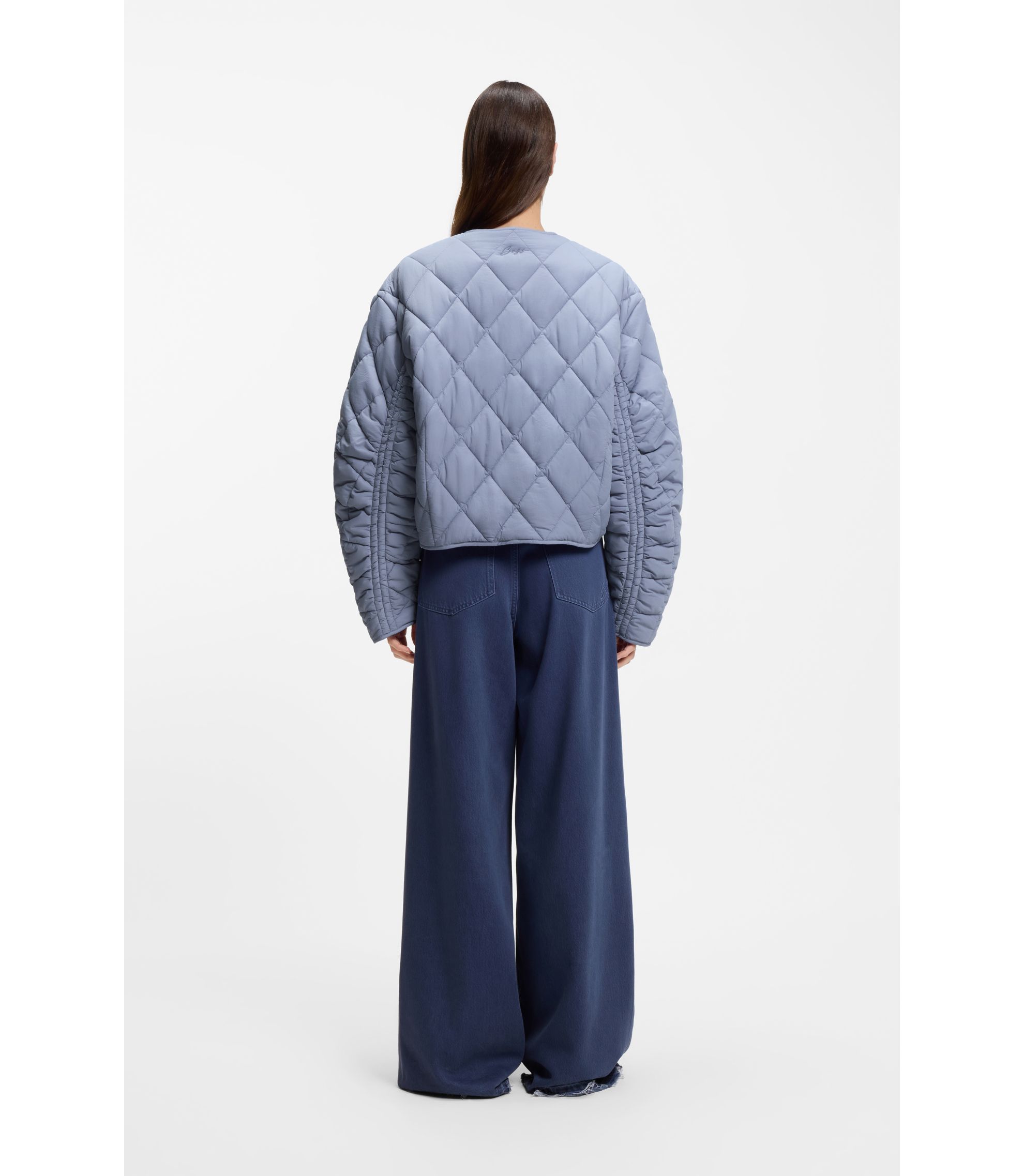 BOSS - はっ水ジャケット ダイヤモンドキルティング - ライトブルー