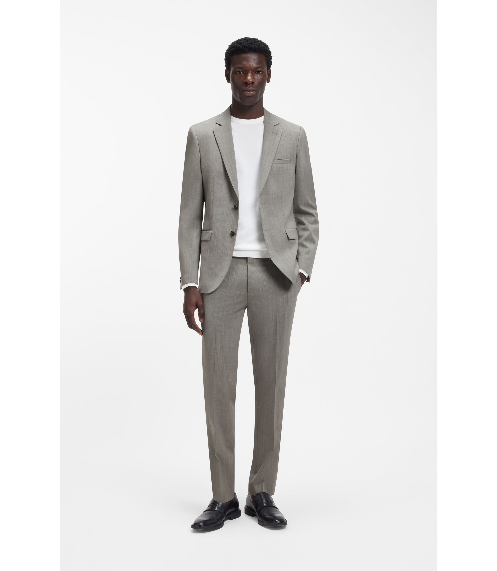 Hugo Boss Extra Slim-Fit Popeline-Anzug aus Woll-Mix