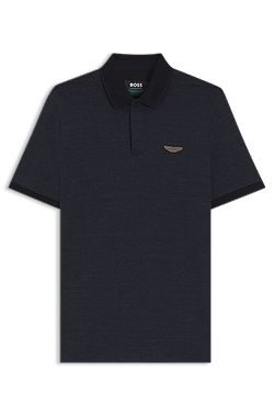 BOSS x ASTON MARTIN polo shirt in wool-cotton piqué