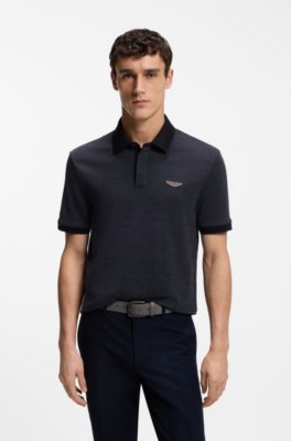 Boss BOSS x ASTON MARTIN polo shirt in wool-cotton piqué