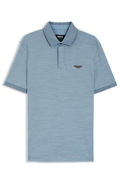 BOSS x ASTON MARTIN polo shirt in wool-cotton piqué