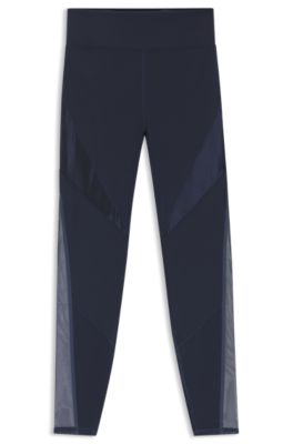 Active leggings with mesh inserts, Dark Blue