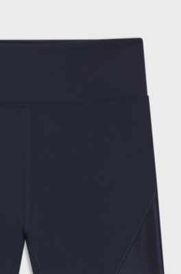 Leggings attivi con inserti in mesh, Blu scuro