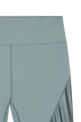 Active leggings with mesh inserts, Light Blue