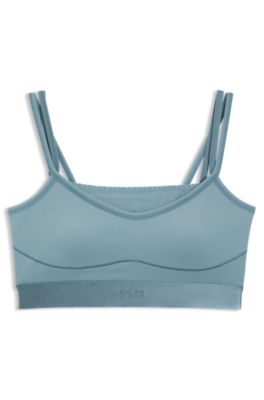 Active sports top with mesh insert, Light Blue