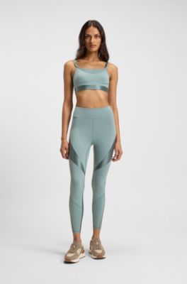 Haut de sport avec insert en mesh, bleu clair