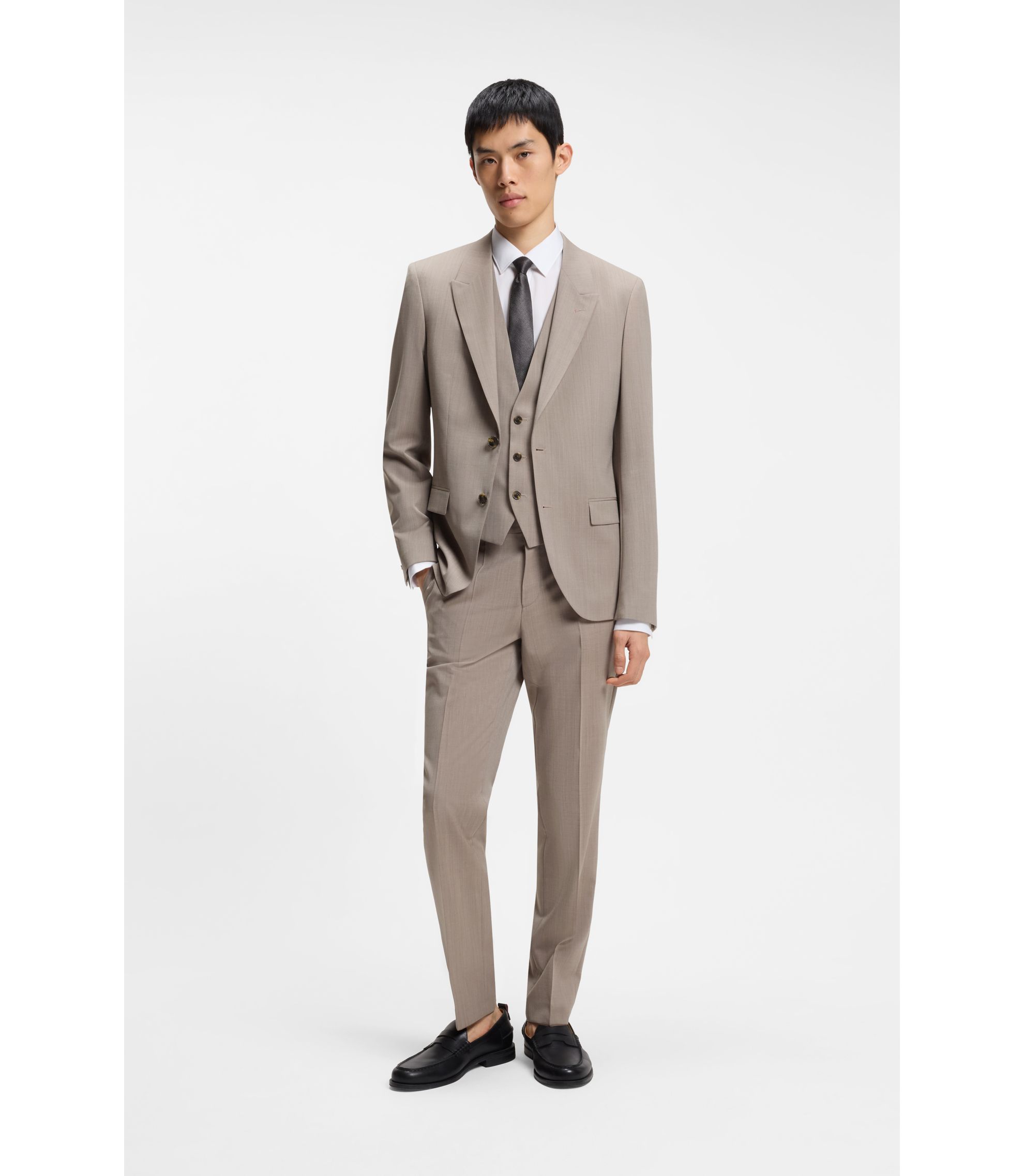 スリーピース スーツ | ブラウン | HUGO BOSS