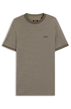 BOSS x ASTON MARTIN T-shirt in wool-cotton jacquard