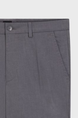 Slim-Fit Hose aus strukturierter Stretch-Baumwolle, Dunkelblau