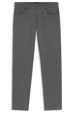Maine regular-fit trousers in stretch-cotton dobby fabric