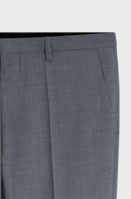 Extra-slim-fit wool-blend trousers, Dark Grey