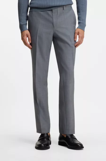 Pantalones extra slim fit de mezcla de lana