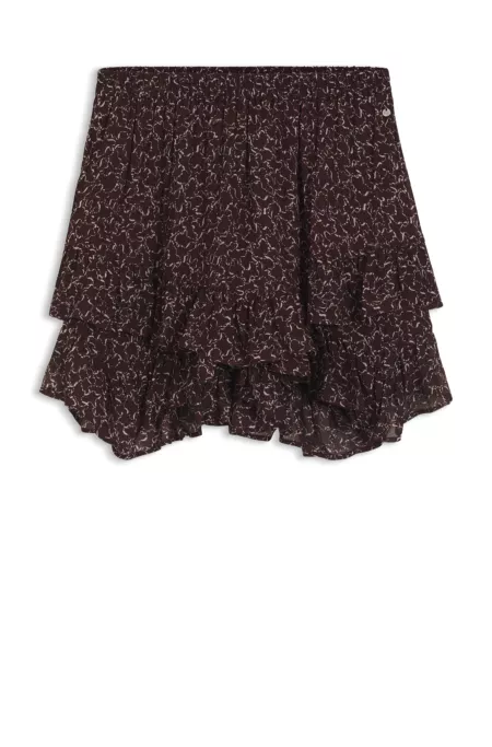 Printed skort with layered design