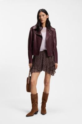 Printed skort with layered design, Patterned
