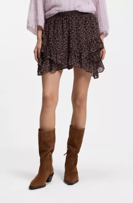 Printed skort with layered design