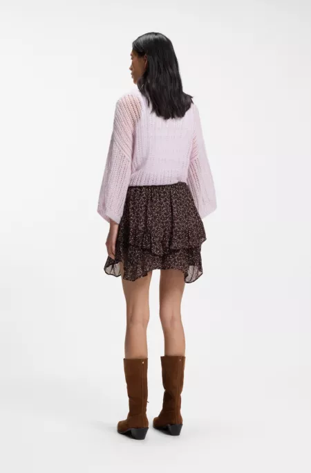 Printed skort with layered design