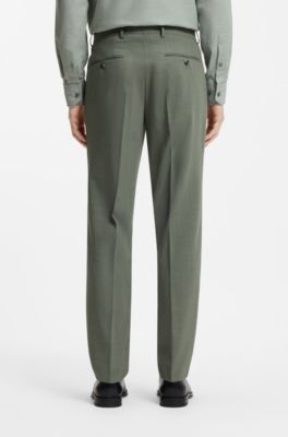 Easy-care suit in stretch cloth with wool, Green