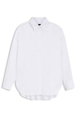 Boss Oversized-fit blouse in cotton poplin blusar dam – bild 4