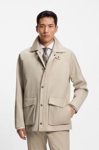 Giacca regular fit con gilet interno, Beige chiaro
