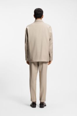 Chaqueta regular fit con chaleco interior, Beige claro