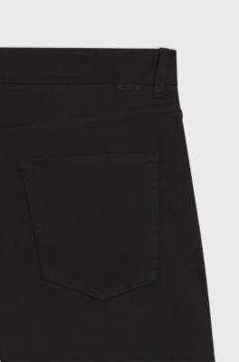 Pantaloni Delaware slim fit in twill resistente allo sbiadimento, Nero