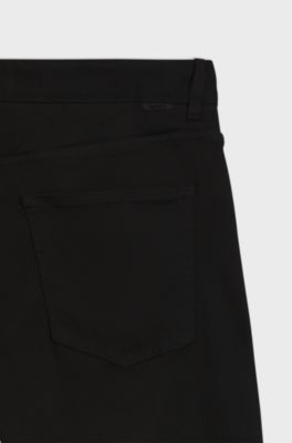 Delaware Slim-Fit Hose aus strapazierf&auml;higem Twill, Schwarz