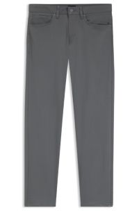 Delaware slim-fit trousers in fade-resistant twill, Dark Grey