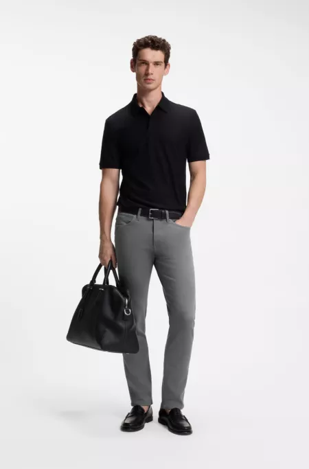 Delaware slim-fit trousers in fade-resistant twill