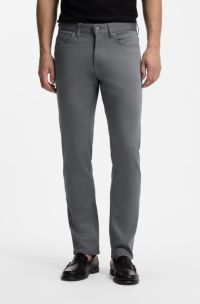 Pantalon Slim Delaware en twill r&eacute;sistant &agrave; la d&eacute;coloration, Gris sombre