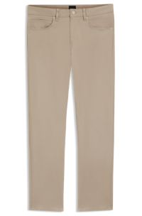 Delaware slim-fit trousers in fade-resistant twill, Light Brown
