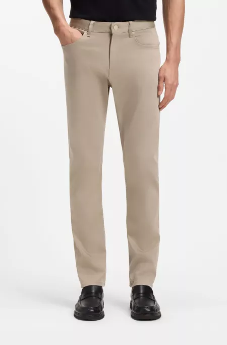 Delaware slim-fit trousers in fade-resistant twill